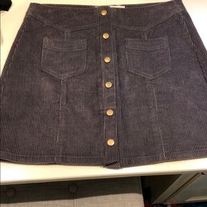 Brand new corduroy skirt with gold buttons